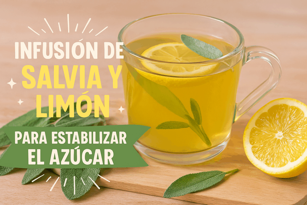 Infusión de salvia y limón para estabilizar el azúcar