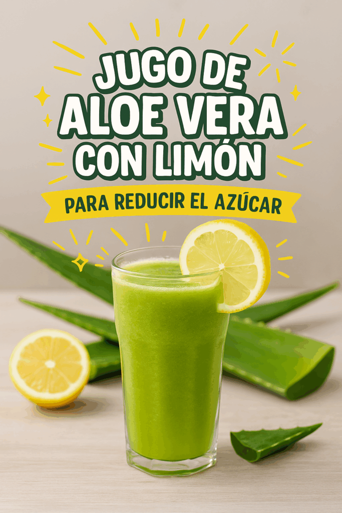 Jugo de aloe vera con limón para reducir el azúcar