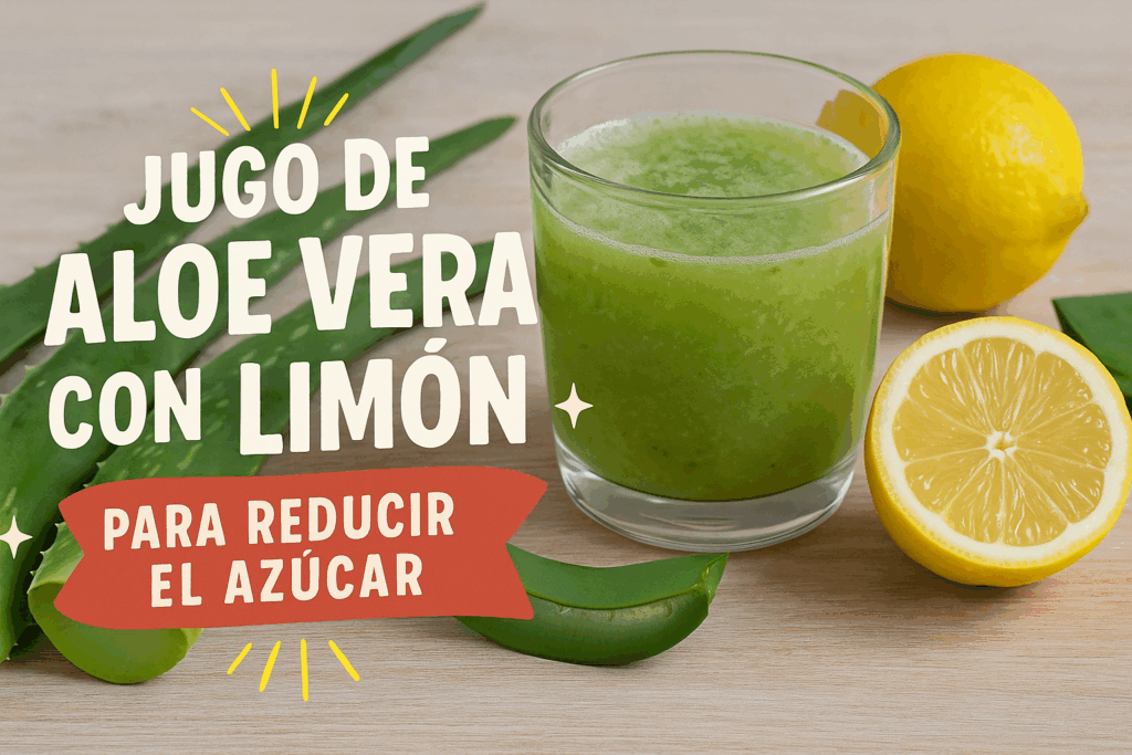 Jugo de aloe vera con limón para reducir el azúcar