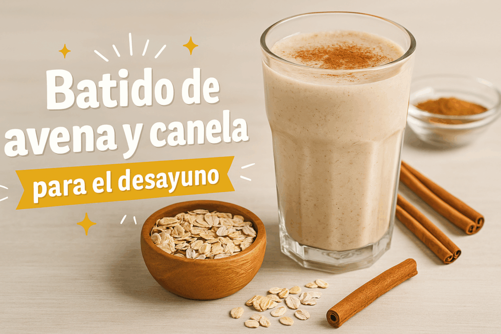 Batido de avena y canela para el desayuno