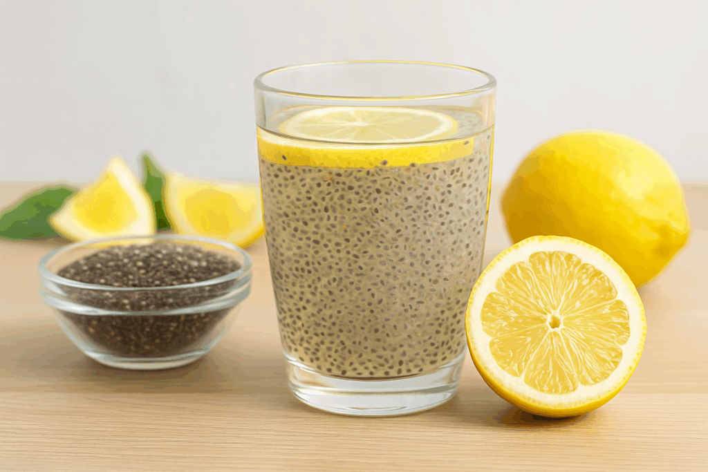 Agua de chía con limón para una mejor digestión y glucosa
