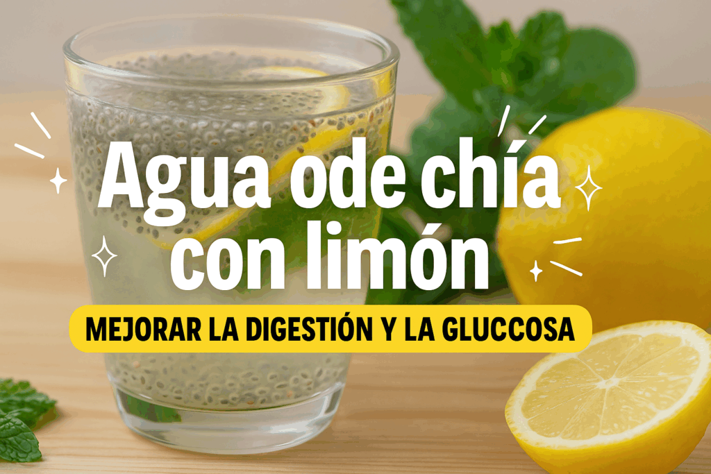 Agua de chía con limón para una mejor digestión y glucosa