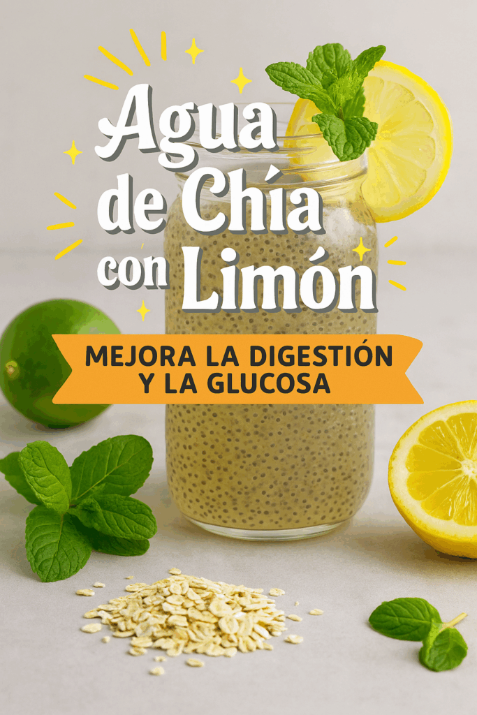 Agua de chía con limón para una mejor digestión y glucosa
