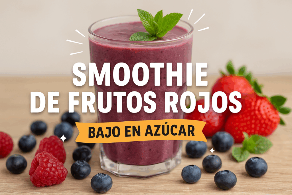 Smoothie de frutos rojos bajo en azúcar