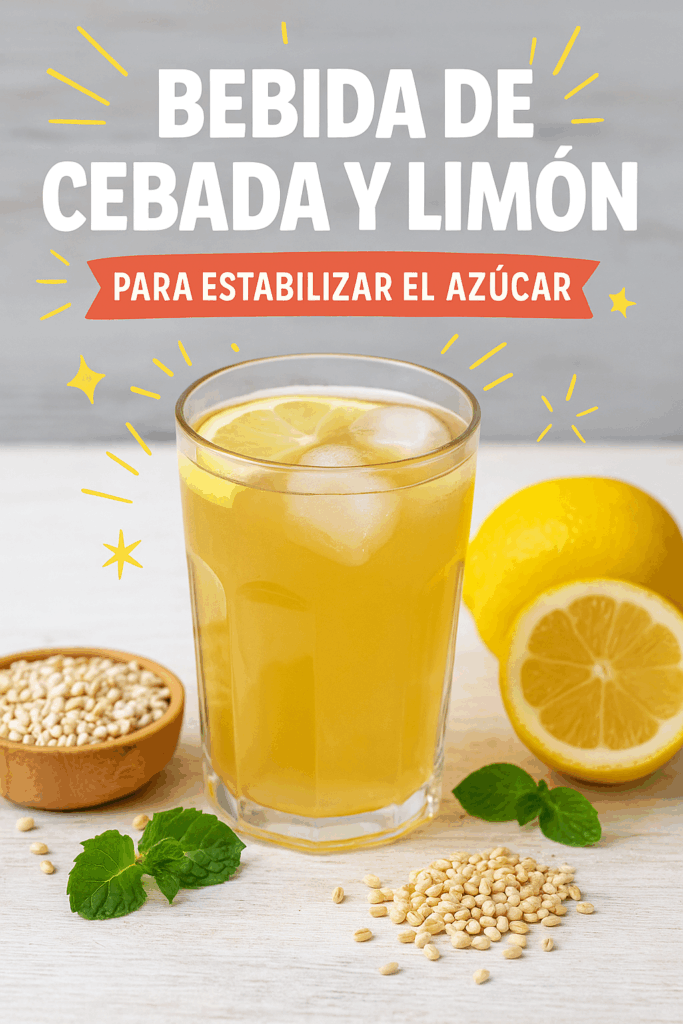 Bebida de cebada y limón para estabilizar los niveles de azúcar