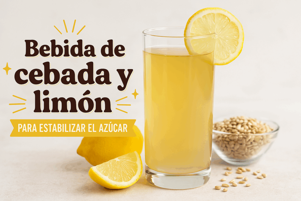 Bebida de cebada y limón para estabilizar los niveles de azúcar