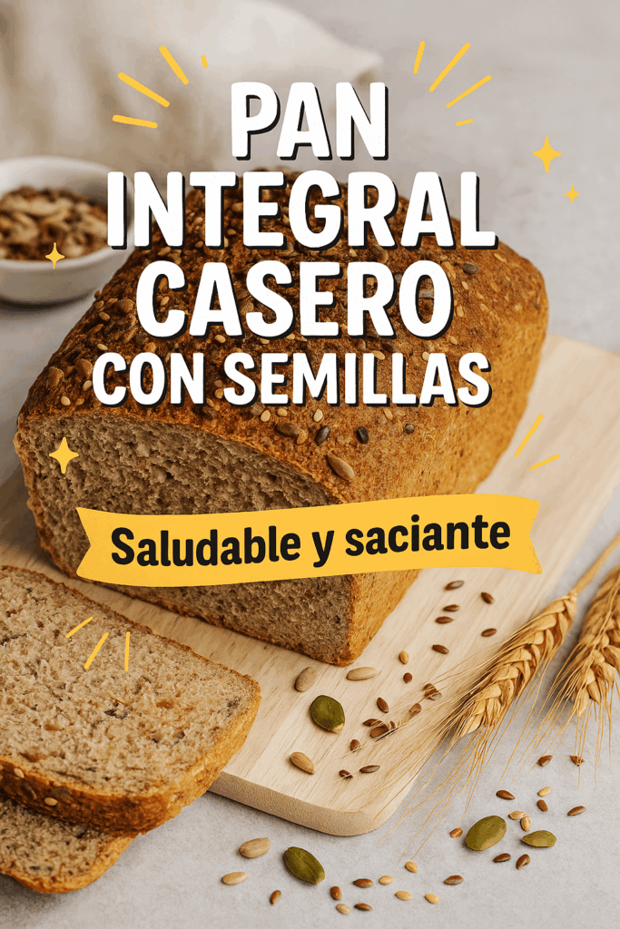Pan casero de semillas integrales para diabéticos