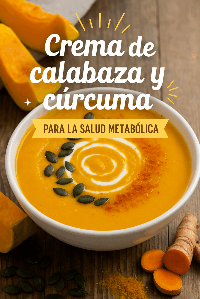 Crema de calabaza y cúrcuma para la salud metabólica