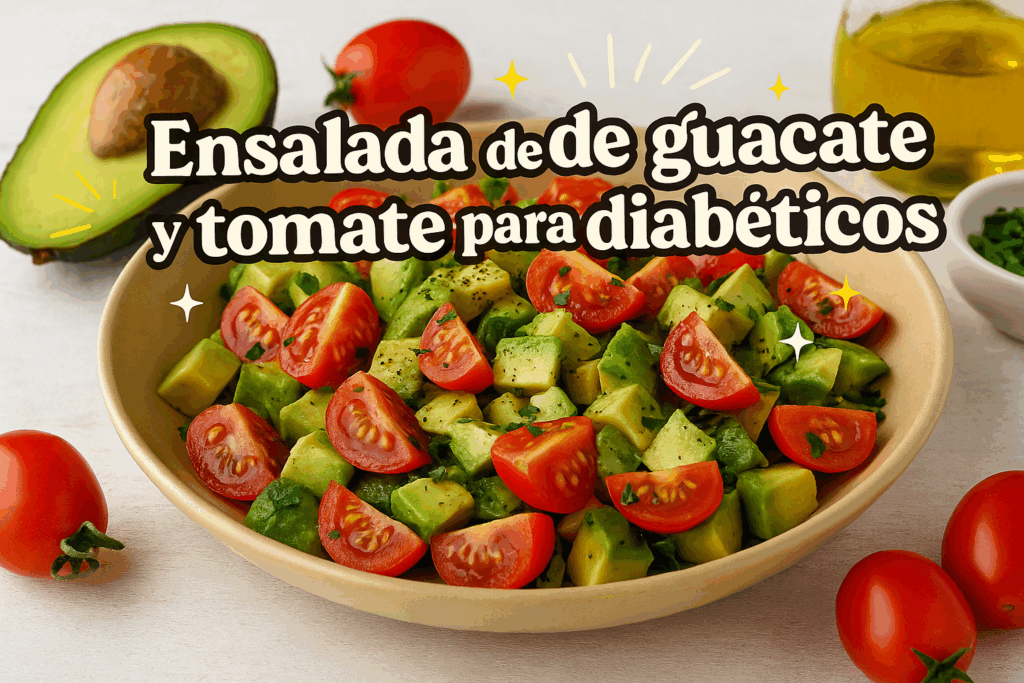 Ensalada de aguacate y tomate para diabéticos