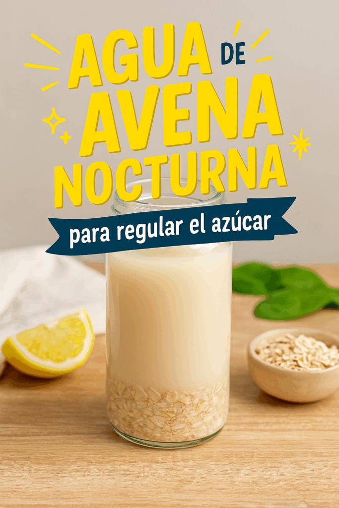 Agua de avena nocturna para regular los niveles de azúcar