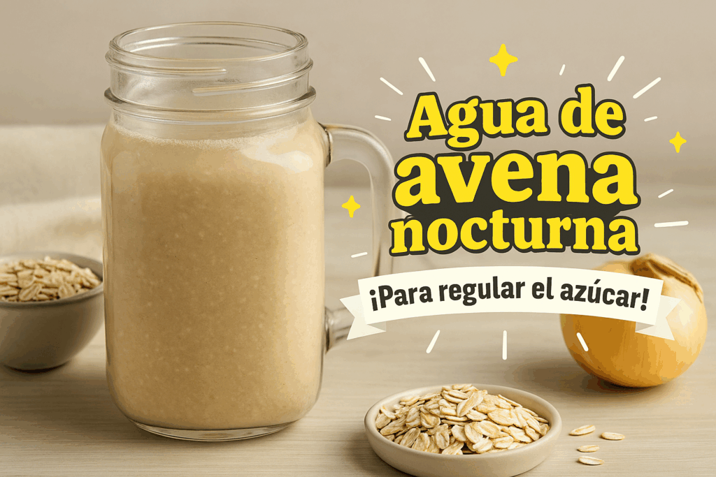 Agua de avena nocturna para regular el azúcar