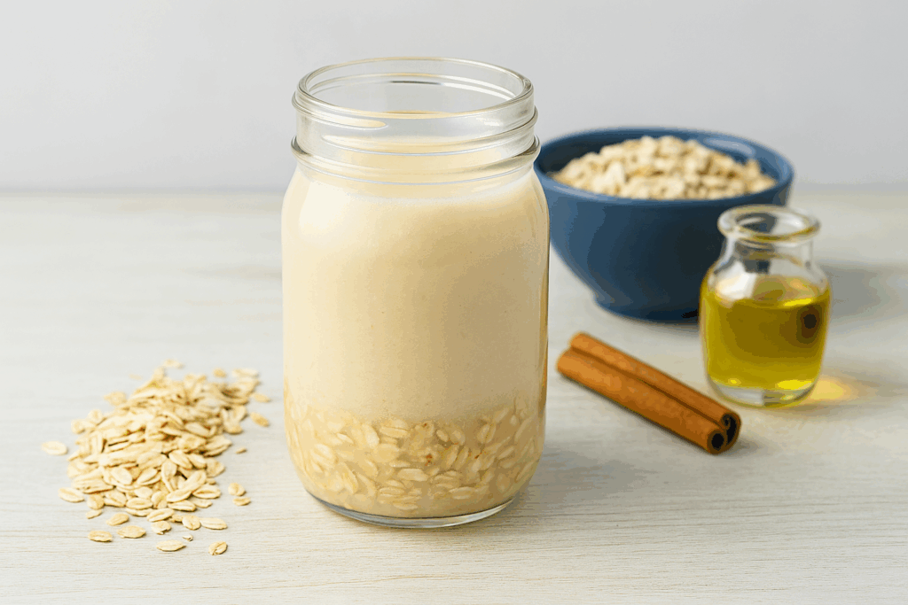 Agua de avena nocturna para regular el azúcar