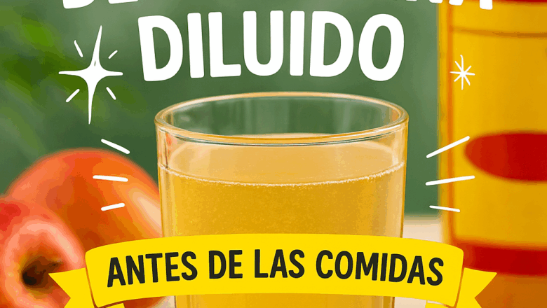 Vinagre de sidra de manzana diluido antes de las comidas