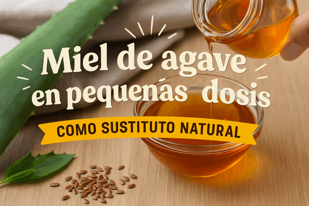 Miel de agave en pequeñas dosis como sustituto natural