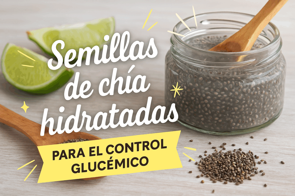 Semillas de chía hidratadas para el control del azúcar en sangre