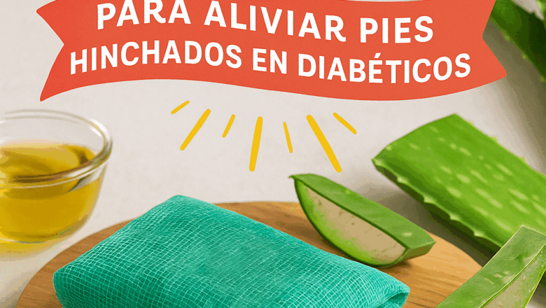 Las compresas frías de aloe vera alivian la hinchazón de pies en diabéticos
