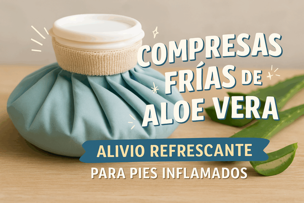 Las compresas frías de aloe vera alivian la hinchazón de pies en diabéticos