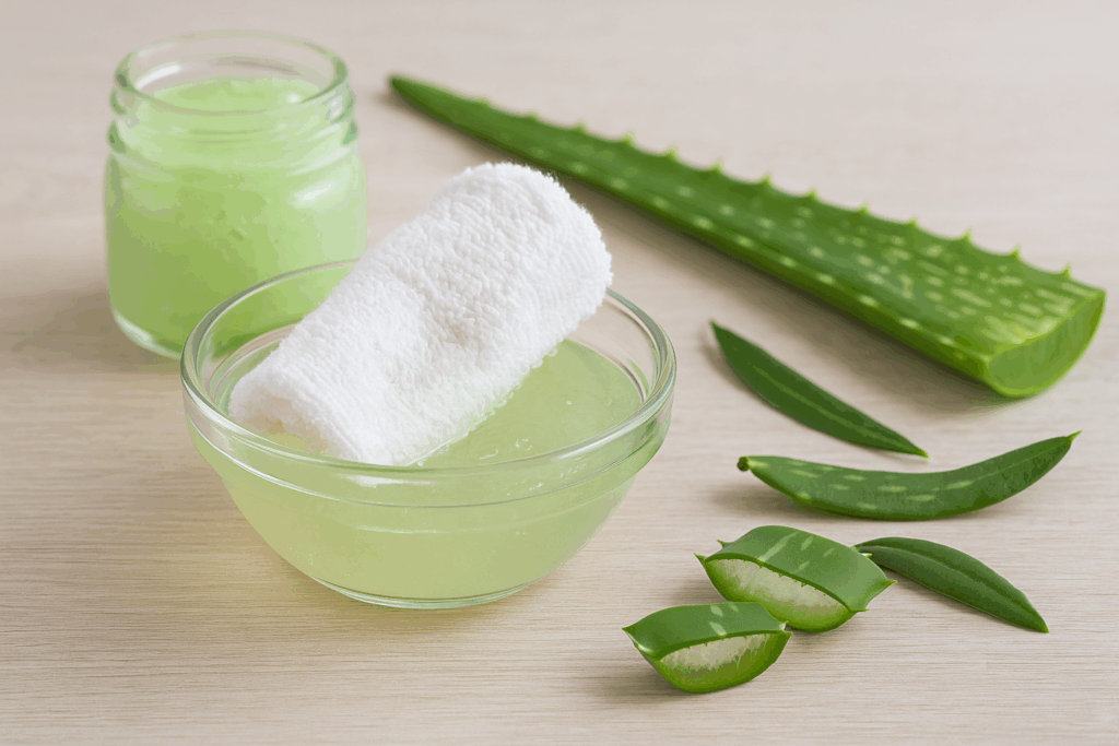 Las compresas frías de aloe vera alivian la hinchazón de pies en diabéticos