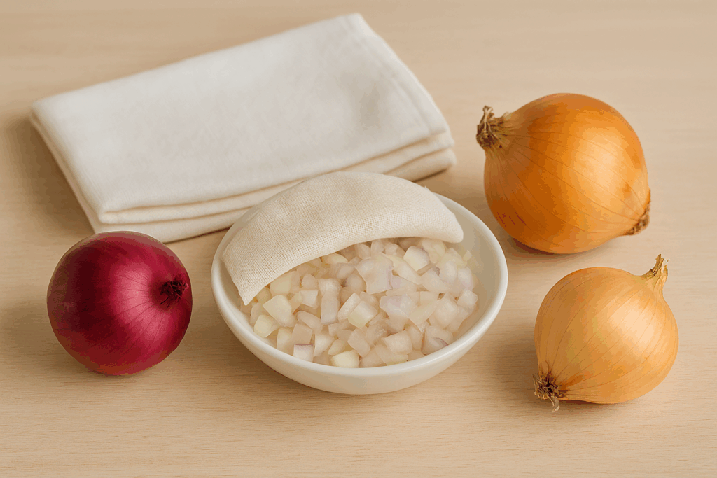 Cataplasma de cebolla para aliviar la inflamación en pies diabéticos